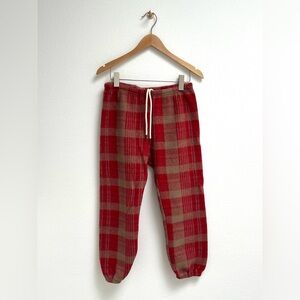 The Great, Stadium Sweatpants, Lumber Plaid, Size 1